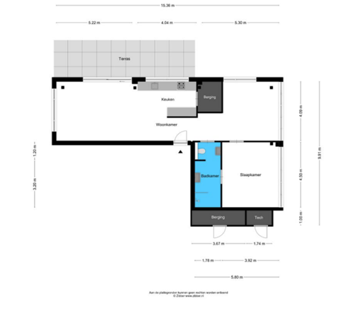 Floorplan - West 49H, 1633 JD Avenhorn